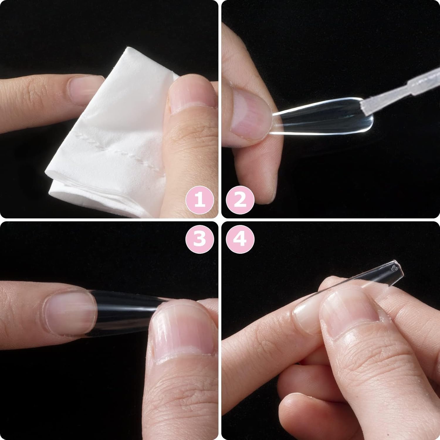 Thumbnail 3 de 500 uñas postizas acrílicas Transparente estuche