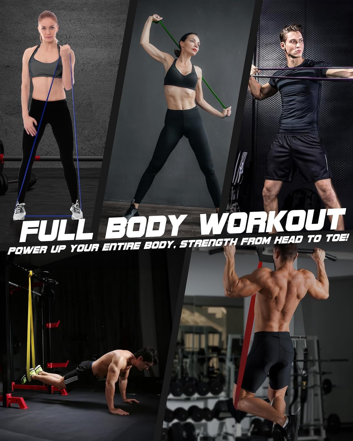 Thumbnail 6 de Fitense Pull Up Resistance Bands Set