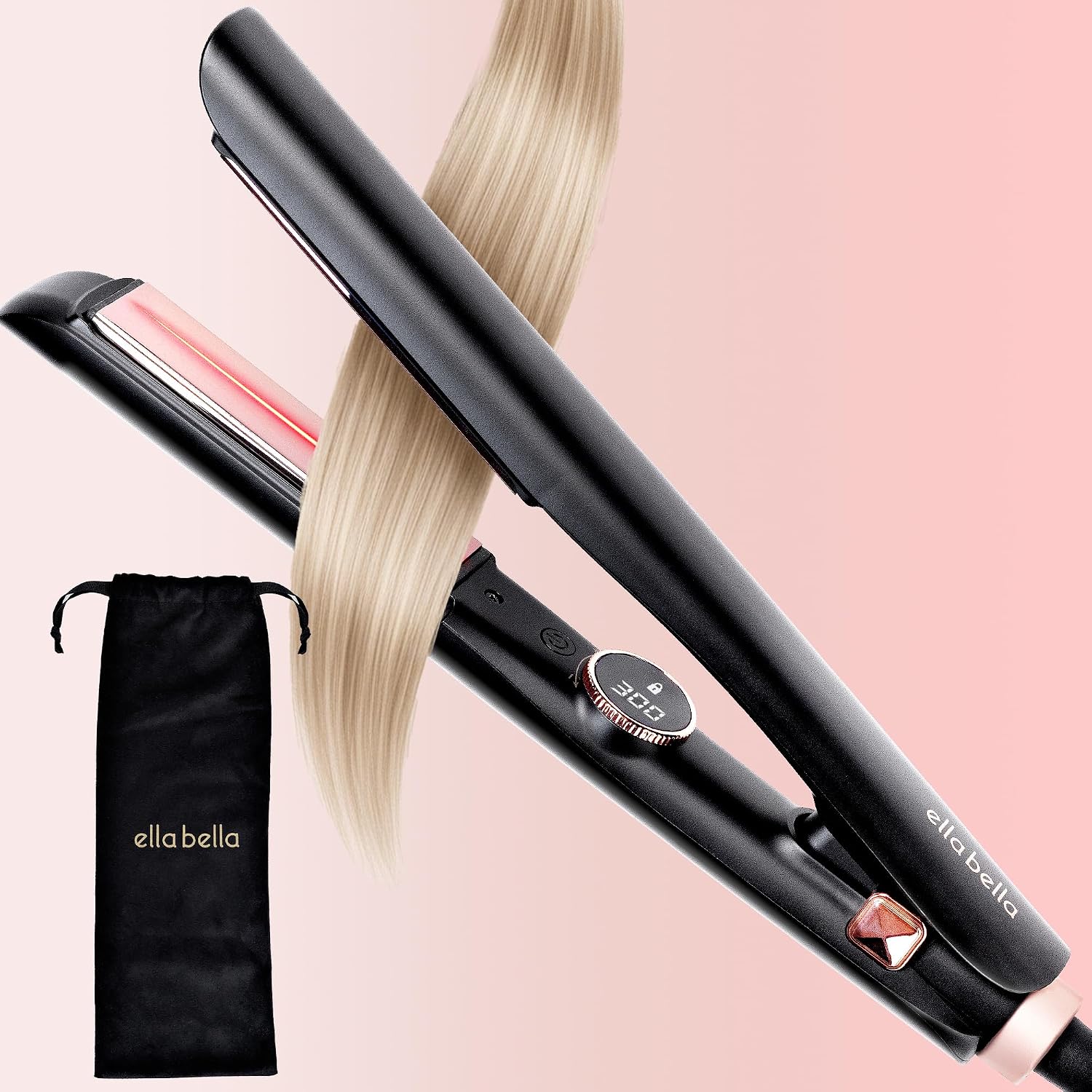Detalle de ELLA BELLA Hair Straightener with Titanium Plates