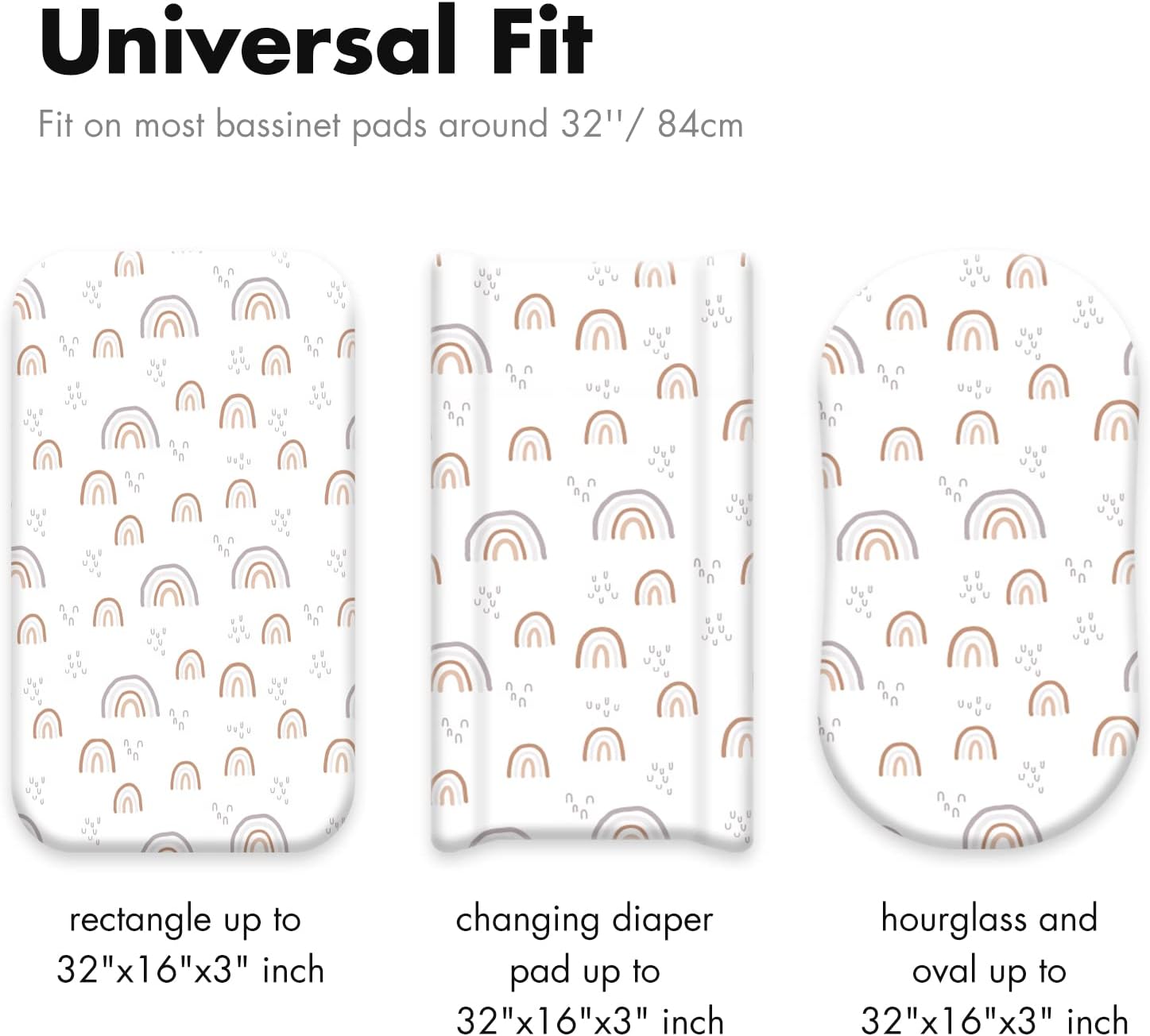 Detalle de GLLQUEN Baby Moses Basket Fitted Sheets