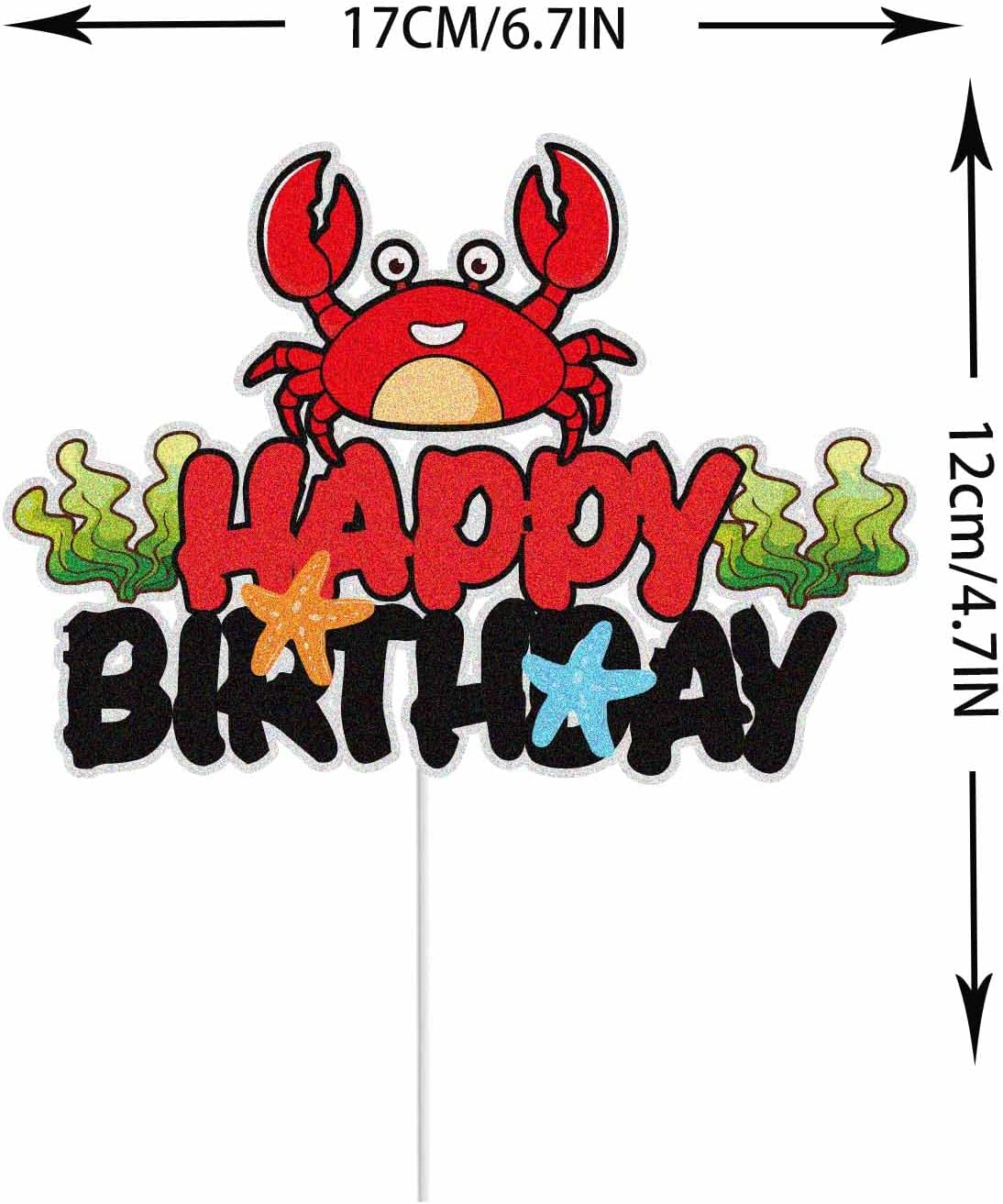Thumbnail 1 de Crab Birthday Cake Topper, 6-Inch