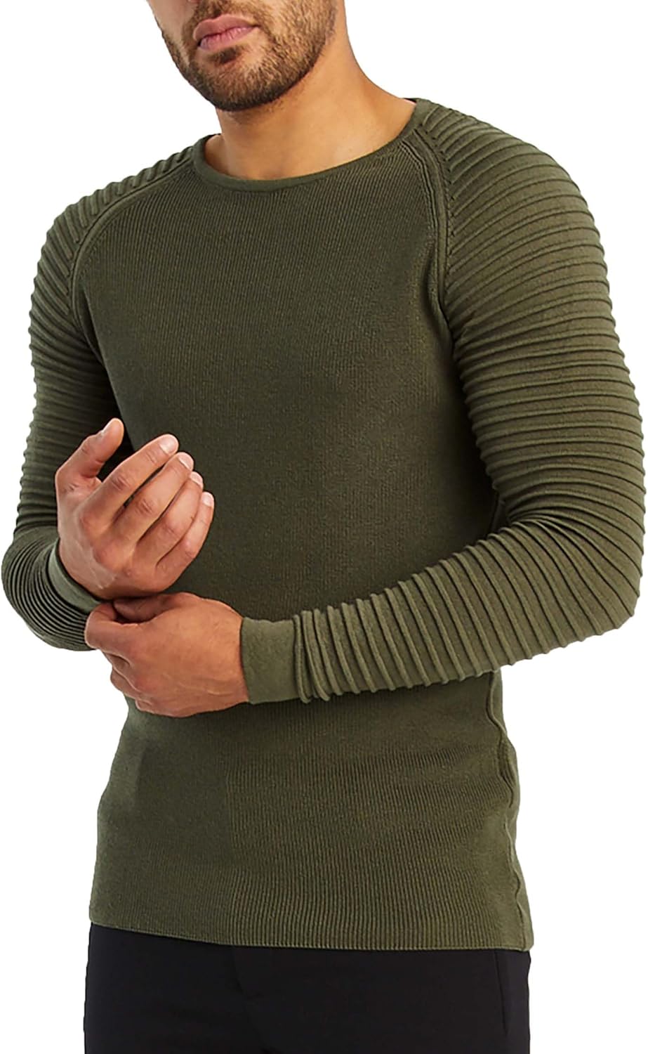 Thumbnail 5 de LEIF NELSON LN20729 — Pull en tricot basique à col rond et manches longues pour homme