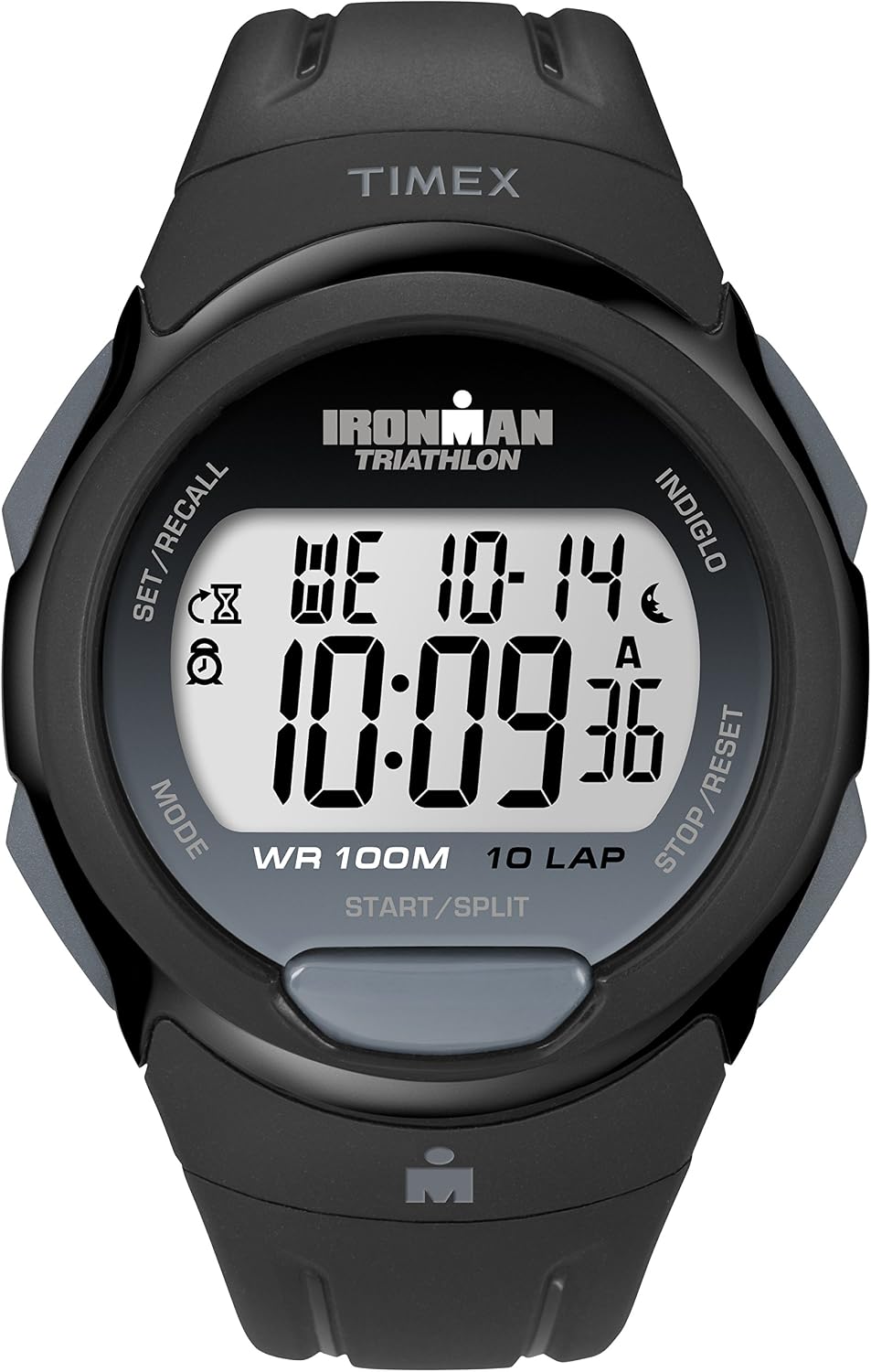 Detalle de Timex Ironman T5K608 Digitaluhr für Herren – 39 mm, Schwarz, Kunststoff-Armband