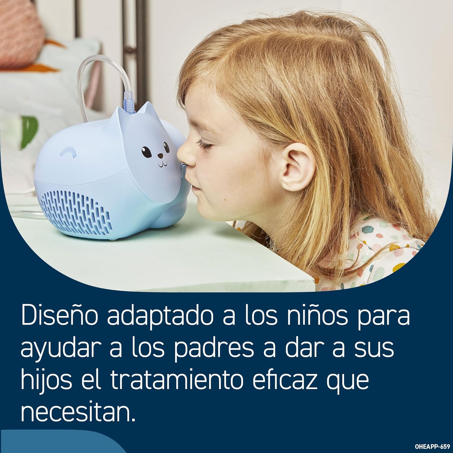 Detalle de Omron Nami Cat Nebulizador para toda la familia 🐱