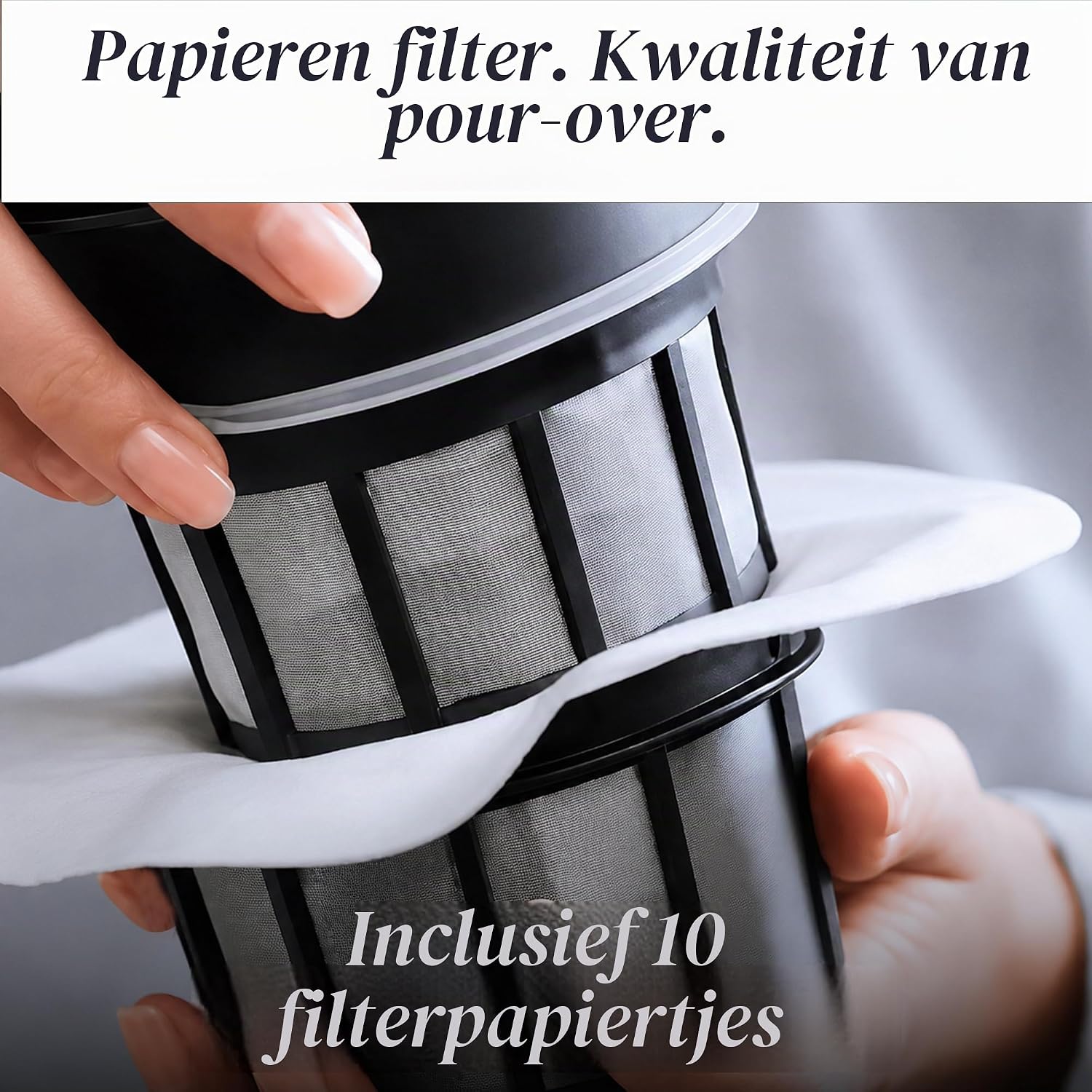 Detalle 2 de ESPRO P3 1418C-BK Franse pers, 532 ml, dubbel microfilter, zwart