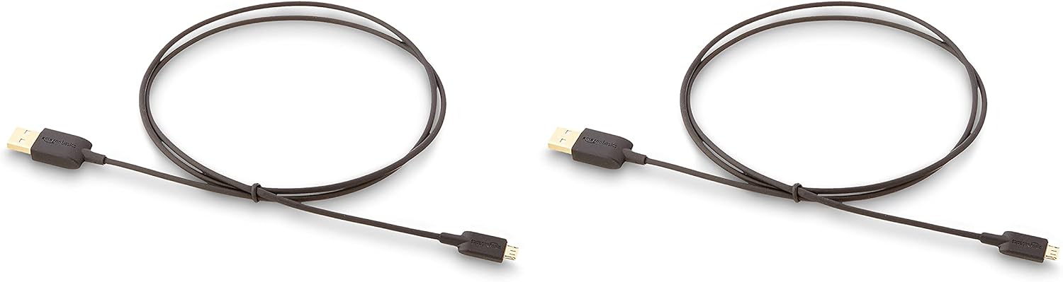 Detalle de Amazonベーシック 7KW8V4 マイクロUSBケーブル USB-A 2.0-Micro-B 0.9m 2本セット