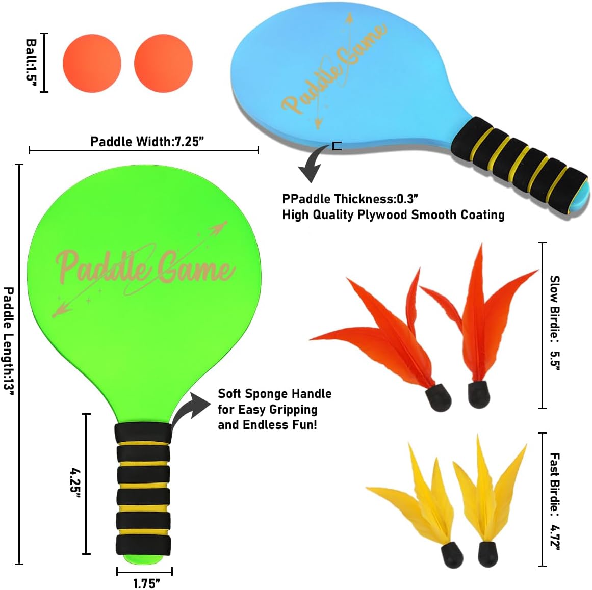 Thumbnail 3 de INPODAK Beach Bat and Ball Set review: wooden paddle game for sun, sand and family fun