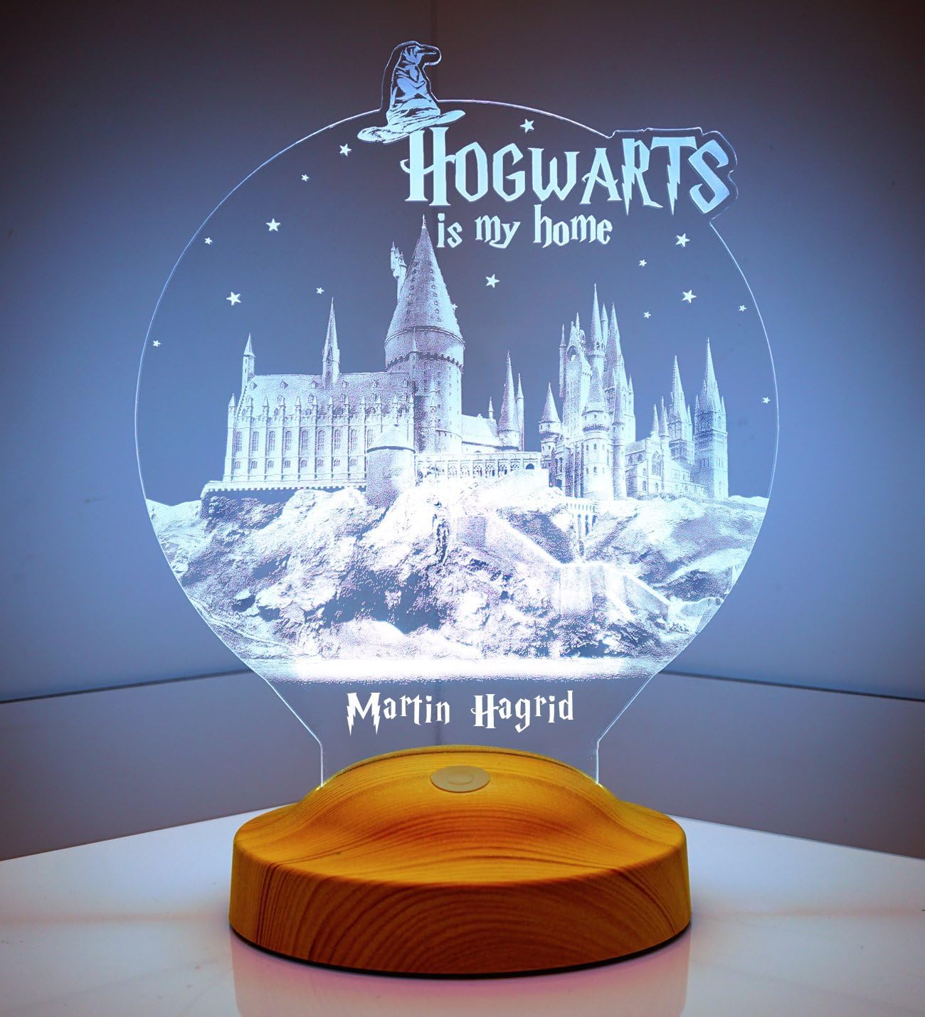 Detalle 2 de Sentidos Veilleuse LED 3D Hedwig – Lampe personnalisable pour garçons et enfants