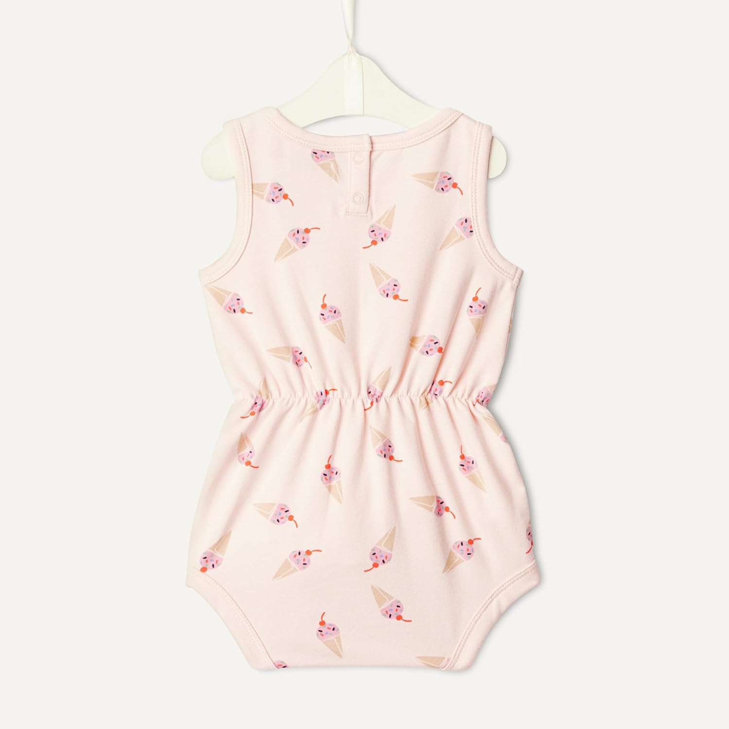 Detalle de Amazon Essentials x Sofia Grainge Baby Girls' Lightweight French Terry Sleeveless Shorts Romper