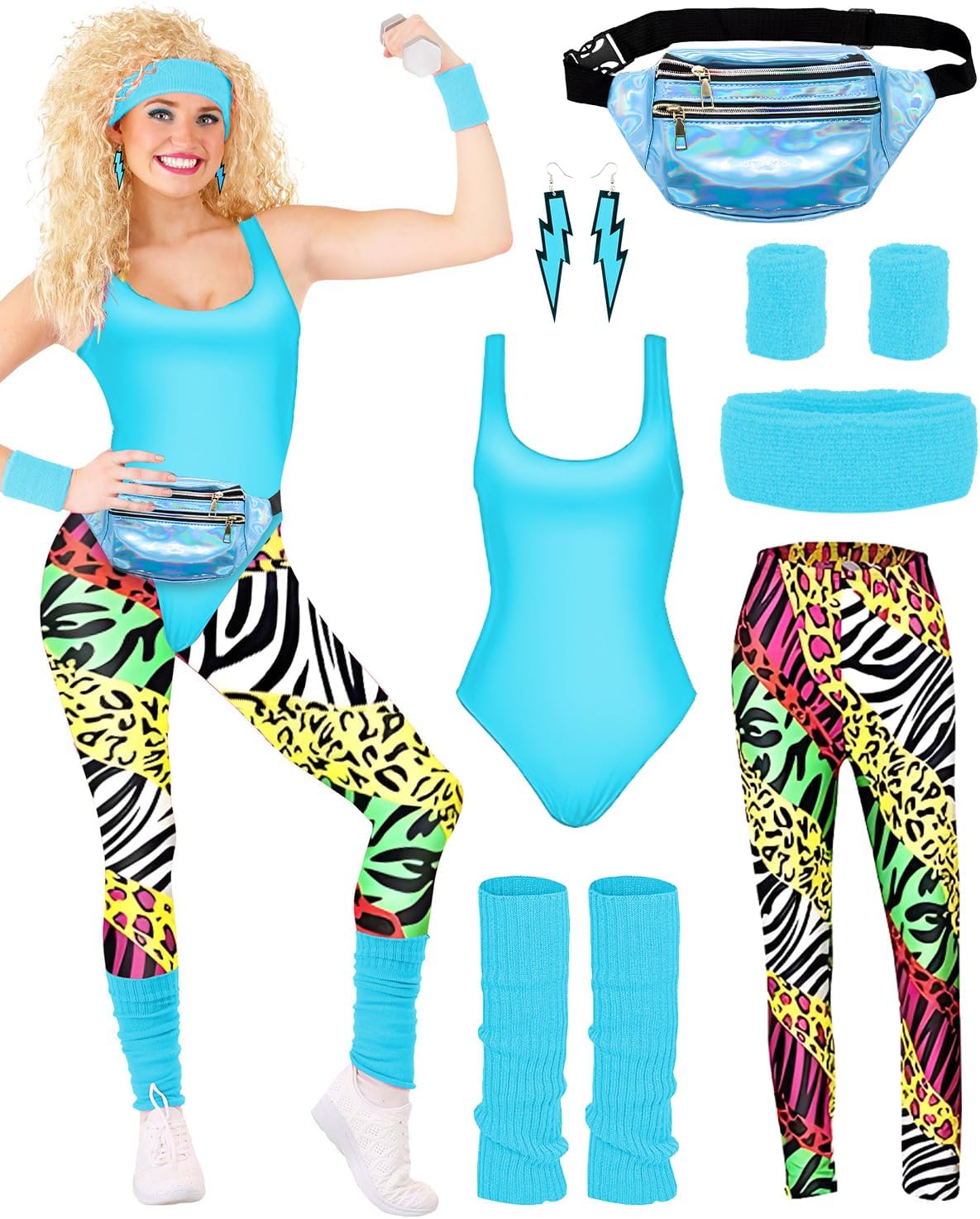 Thumbnail 6 de BIQIQI 80s Costume Set for Girls and Women