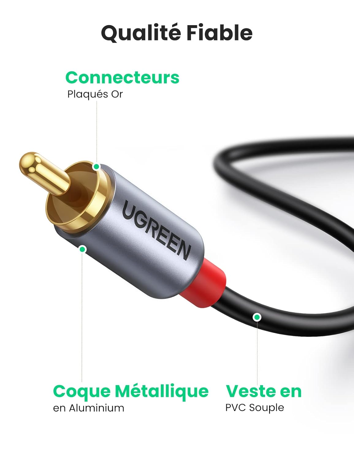 Thumbnail 4 de UGREEN Câble USB C vers 2RCA Audio Stéréo 1,5 m