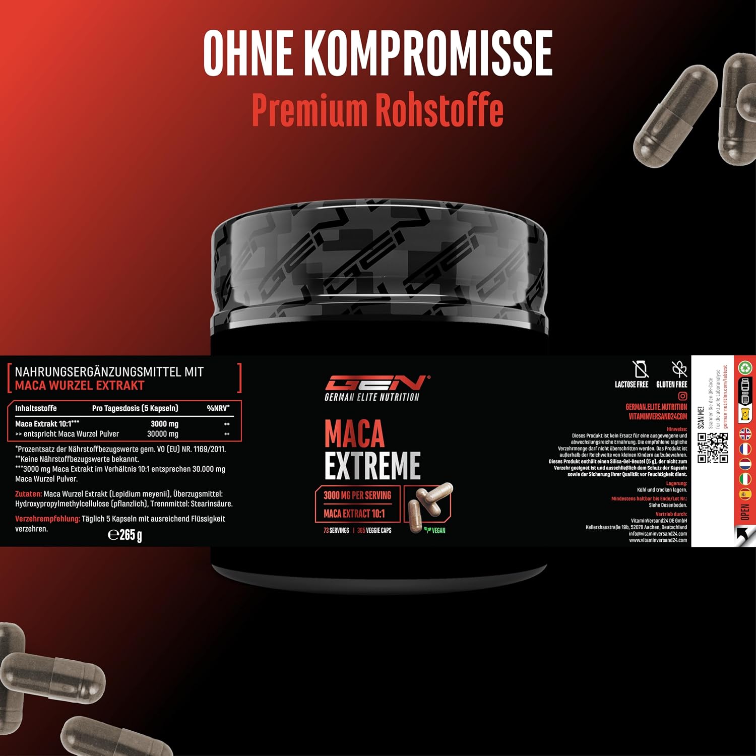 Detalle 2 de Maca Kapseln Extreme 30.000mg pro Tag