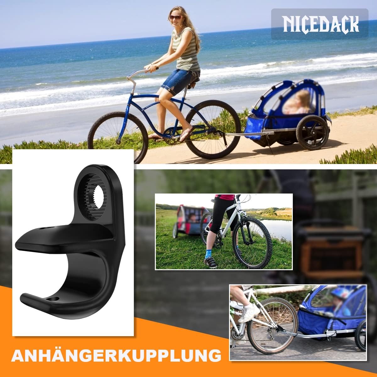 Thumbnail 6 de NICEDACK Fahrradanhänger Kupplung für Thule Chariot – einfache Montage, zuverlässige Verbindung