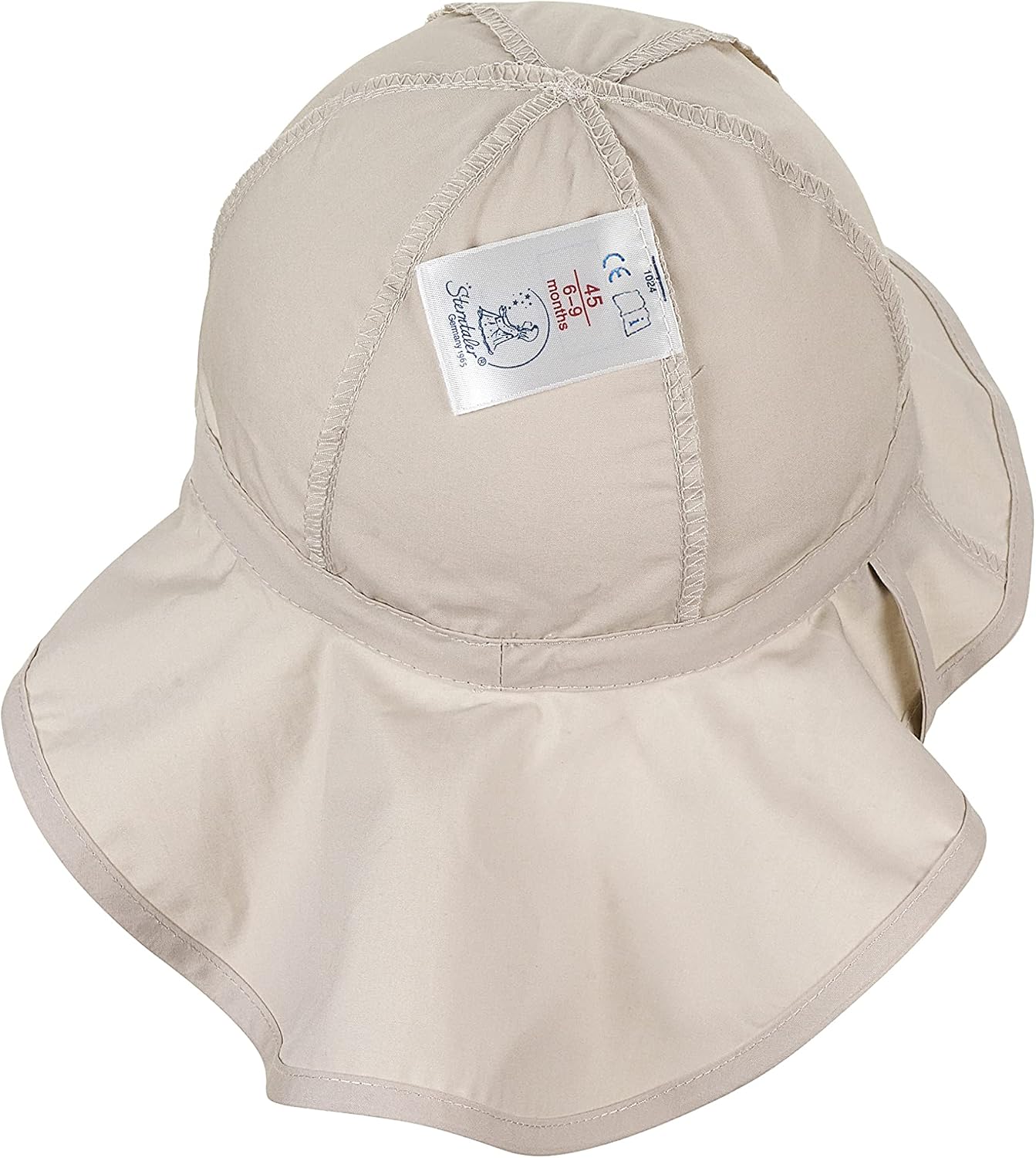 Detalle de Sterntaler Sonnenhut – Unisex Sommerhut mit UV-Schutz 50+, Nackenschutz und Größenregulierung