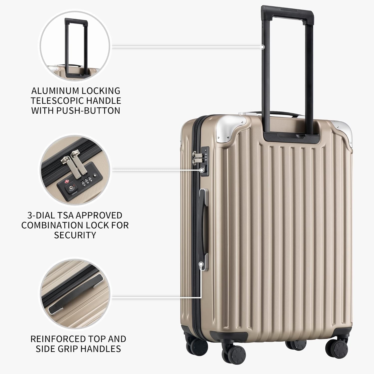 Thumbnail 2 de LEVEL8 Suitcase Set of 3 36L/68L/104L