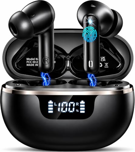 Detalle de Auriculares inalámbricos Bluetooth 5.4 de Donerton — HiFi estéreo, 48 h de autonomía y IP68
