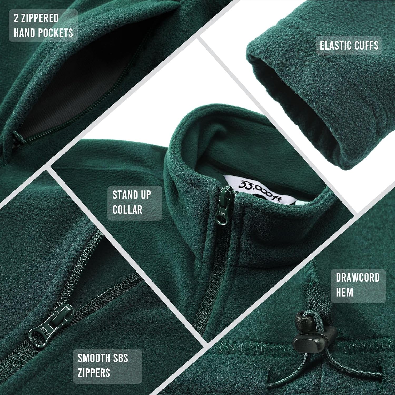 Detalle 2 de 33,000ft fleece jacket for women full zip