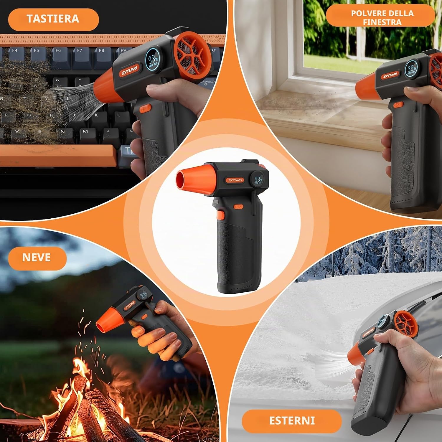 Thumbnail 3 de Soffiatore a Batteria SYTUNG YMG-827: potenza mobile per PC, tastiere e casa