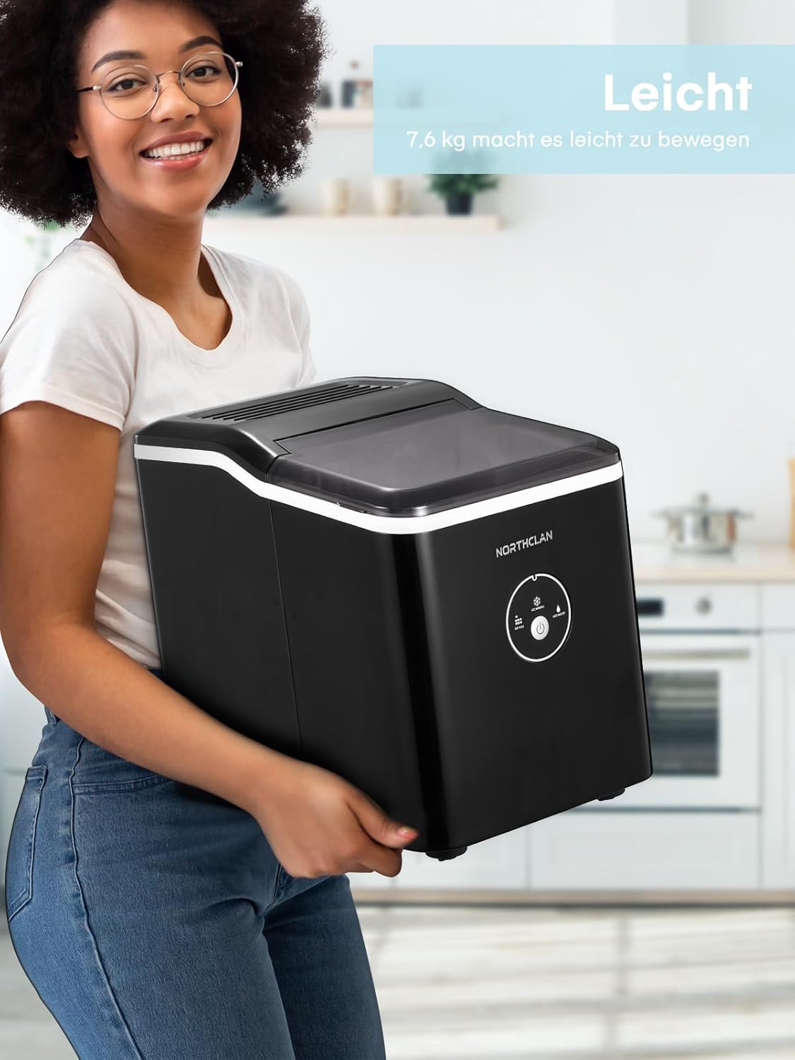 Thumbnail 5 de Eiswürfelmaschine NORTHCLAN „Testsieger 2025“ – 14 kg/24 Stunden, 9 Eiswürfel in 6–8 Minuten, 120 W (Dunkelgrau)