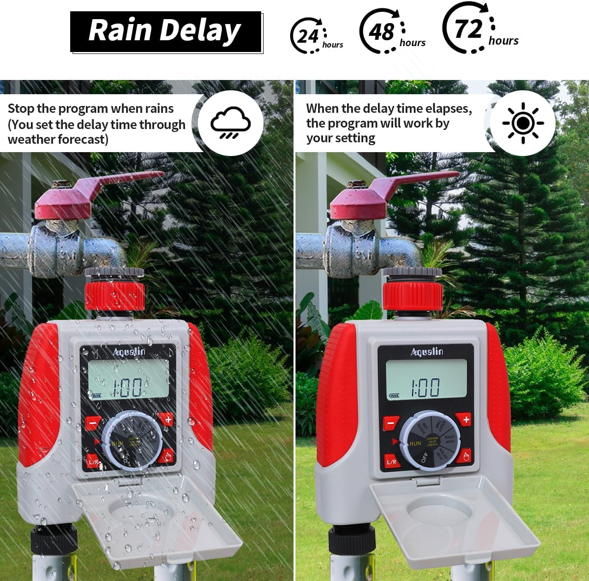 Detalle 1 de Aqualin Aqualin Water Sprinkler Timer 2 outlets