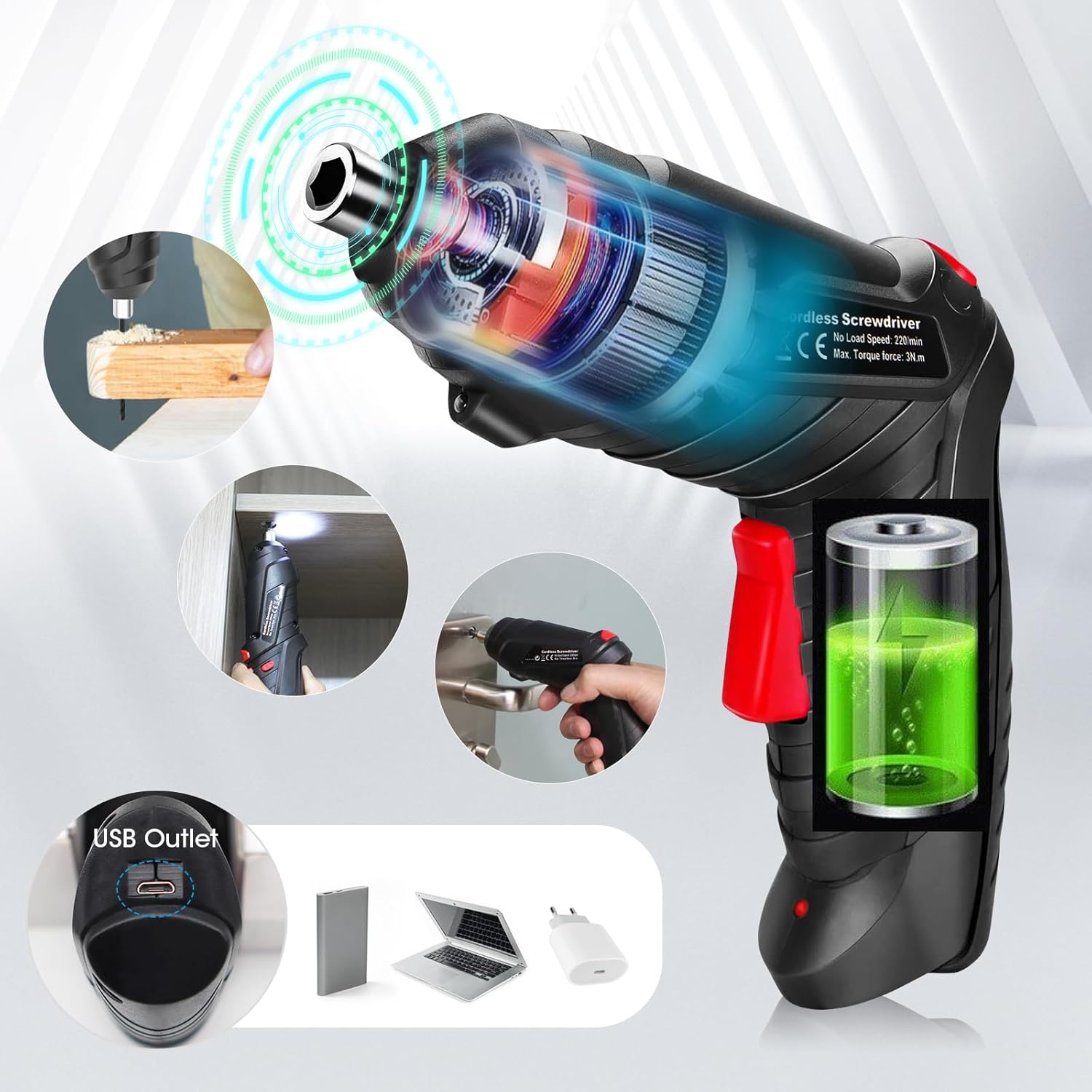 Thumbnail 4 de 49-in-1 Portable Cordless Drill Screwdriver