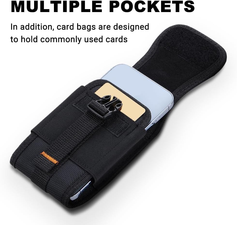 Detalle de Cell Phone Holster: Heavy Duty Nylon Mobile Holster Case with Belt Clip