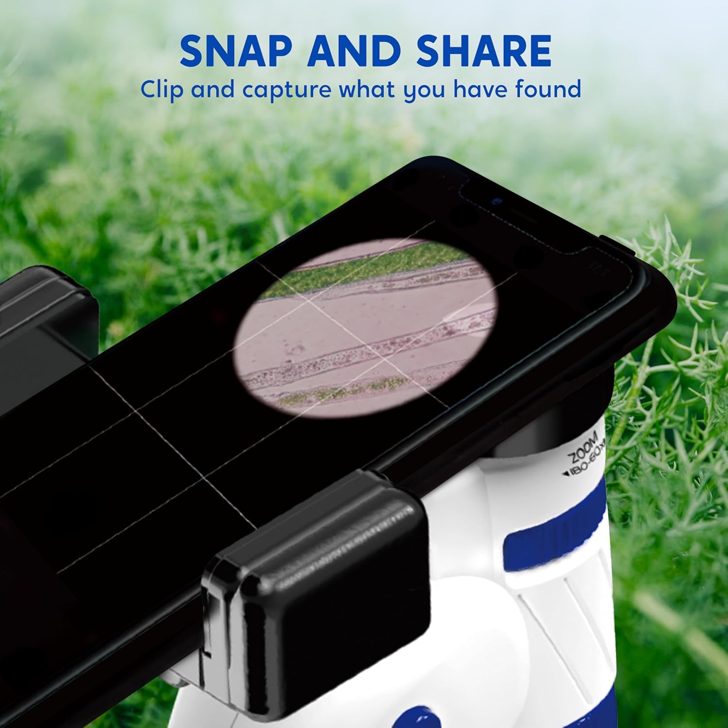 Thumbnail 5 de Klever Kits Microscope for Kids: 2 in 1 Portable LED Microscope (60x–180x) with Slides and Phone Holder