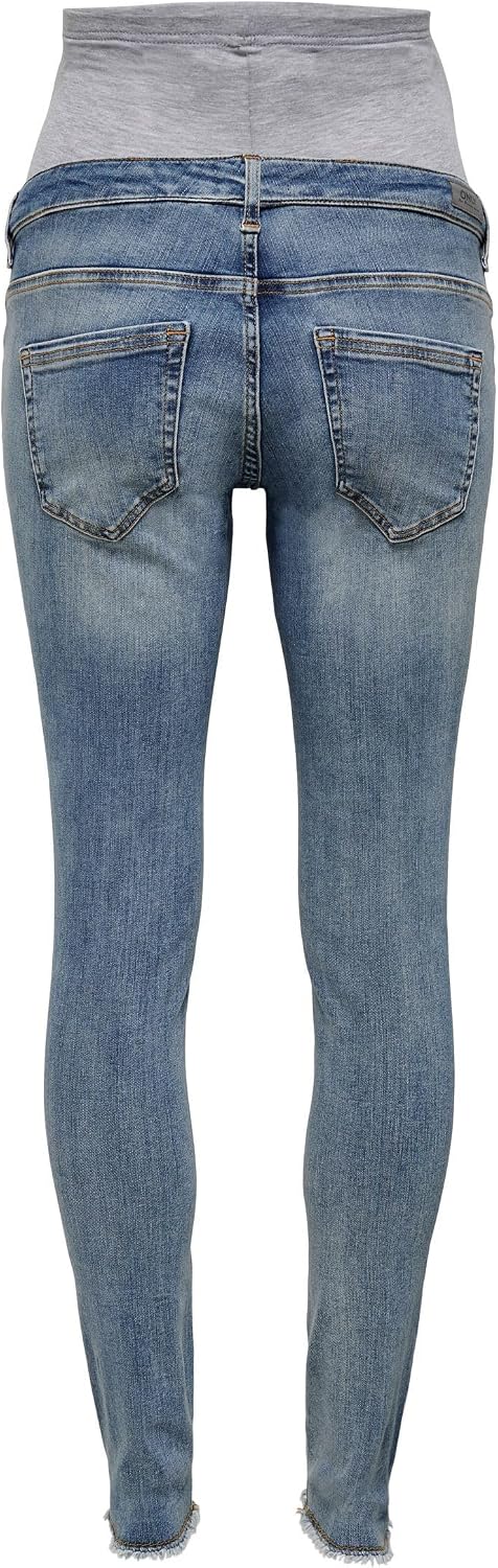 Detalle de JACK & JONES Olmblush Mid SK Ank Raw DNM – Jeans Donna