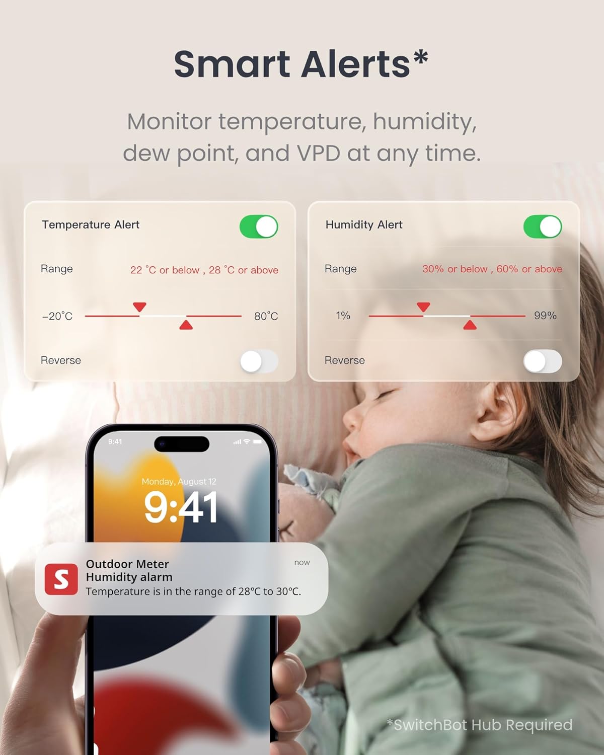 Detalle 1 de SwitchBot IP65 Hygrometer Thermometer 3 Pack