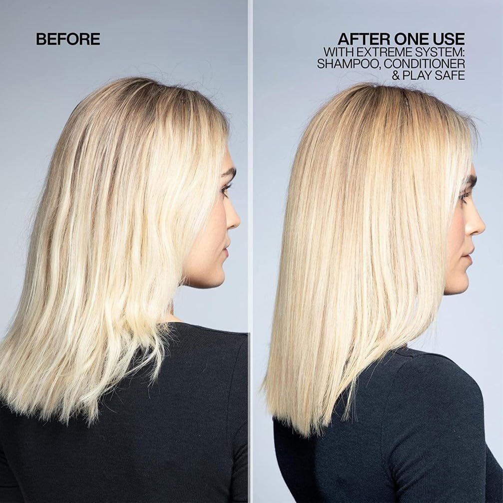 Detalle de Redken Hair Treatment: Leave-In Heat Protection for Damaged Hair (Extreme Play Safe 230, 250 ml)