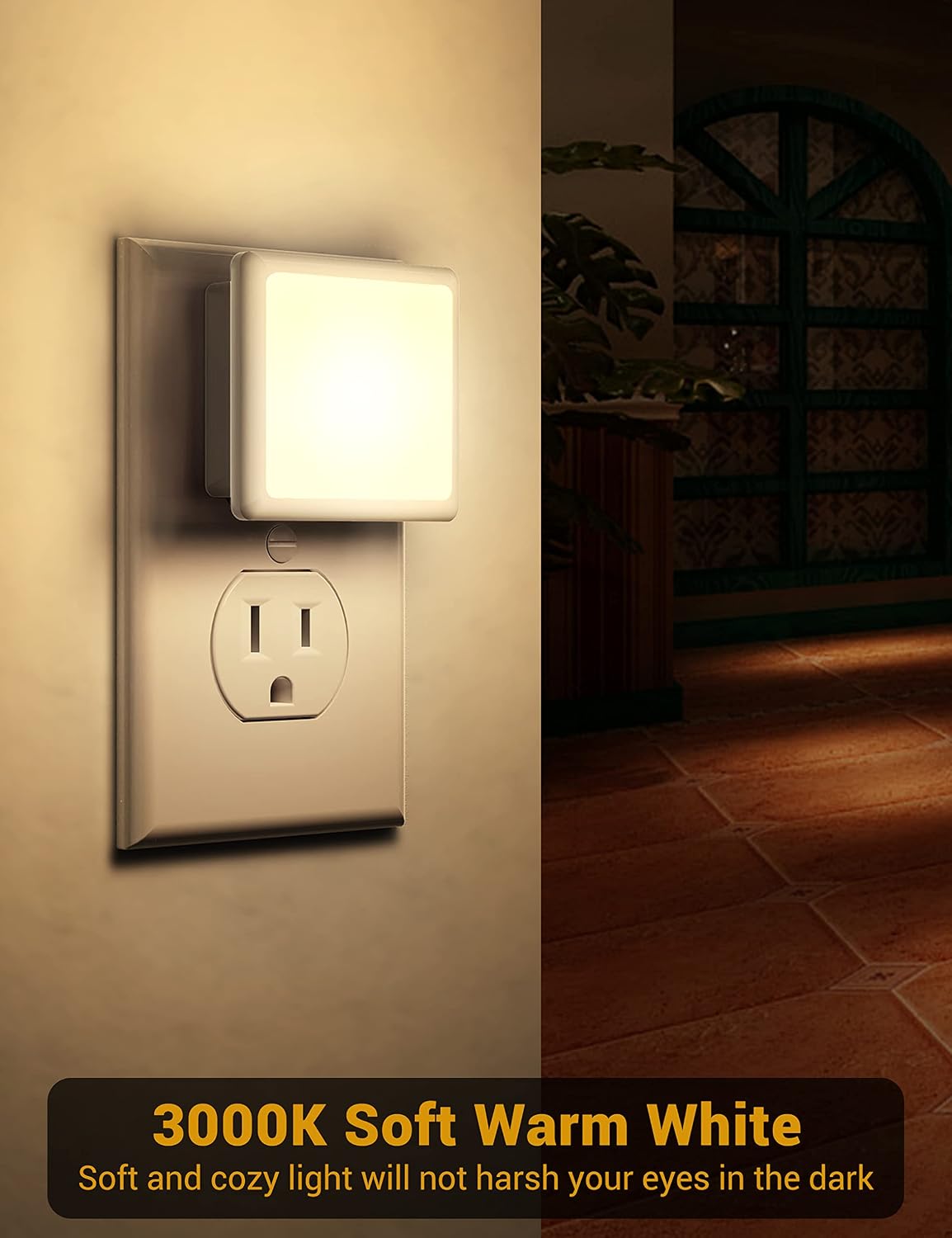Detalle de JandCase Plug-In Night Lights, 2-Pack