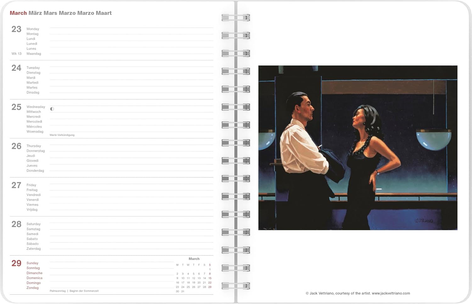 Thumbnail 2 de teNeues Jack Vettriano Diary 2026 – Buchkalender 17x22 cm als Wochenkalender