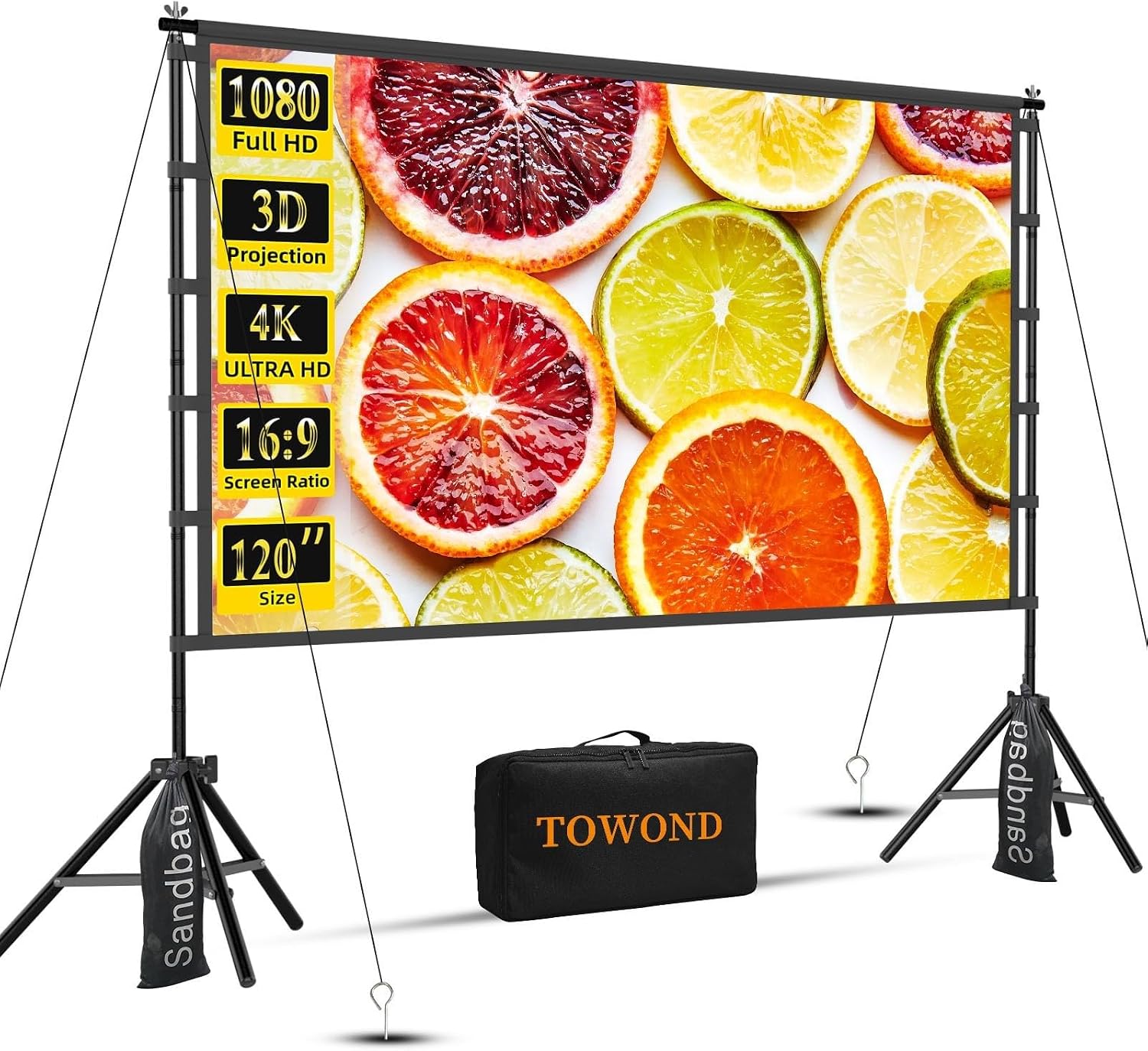 Detalle de TOWOND 120 Inch Projector Screen 120