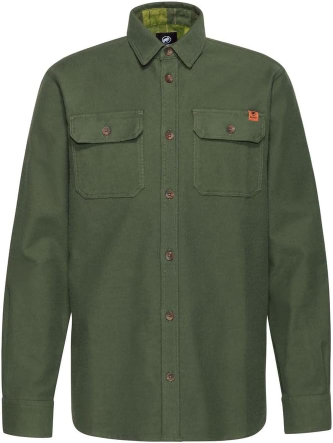 Detalle de Mammut Tamaro Overshirt pour Homme — une overshirt légère, confortable et de qualité