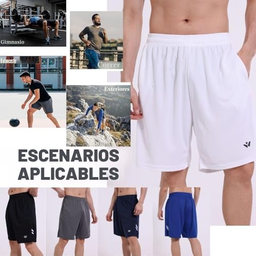 Detalle de Paquete de 5 pantalones cortos deportivos para hombre Fovdtaa – talla XL