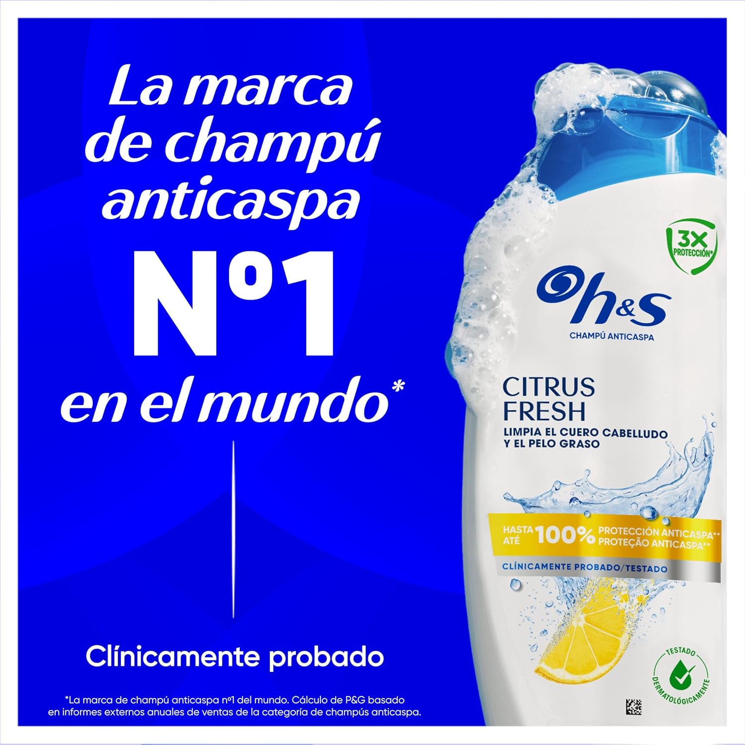 Detalle 2 de H&S Citrus Fresh Anticaspa Champú 1000ml con Dispensador