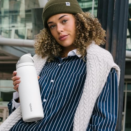 Thumbnail 6 de Owala FreeSip Stainless Steel Water Bottle 32 oz – Shy Marshmallow