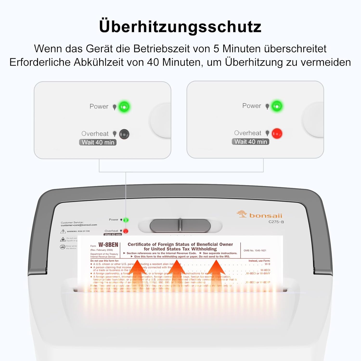 Thumbnail 4 de Bonsaii C275-B Aktenvernichter P4, 10 Blatt 📄