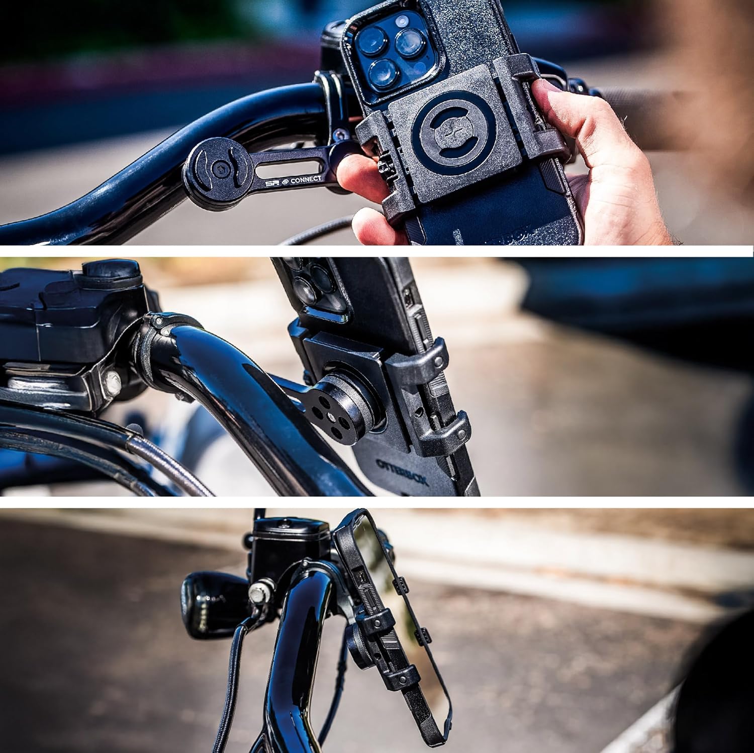 Detalle de SP CONNECT Moto Bundle Universal Clamp SPC+ — Supporto per cellulare per moto con montaggio magnetico