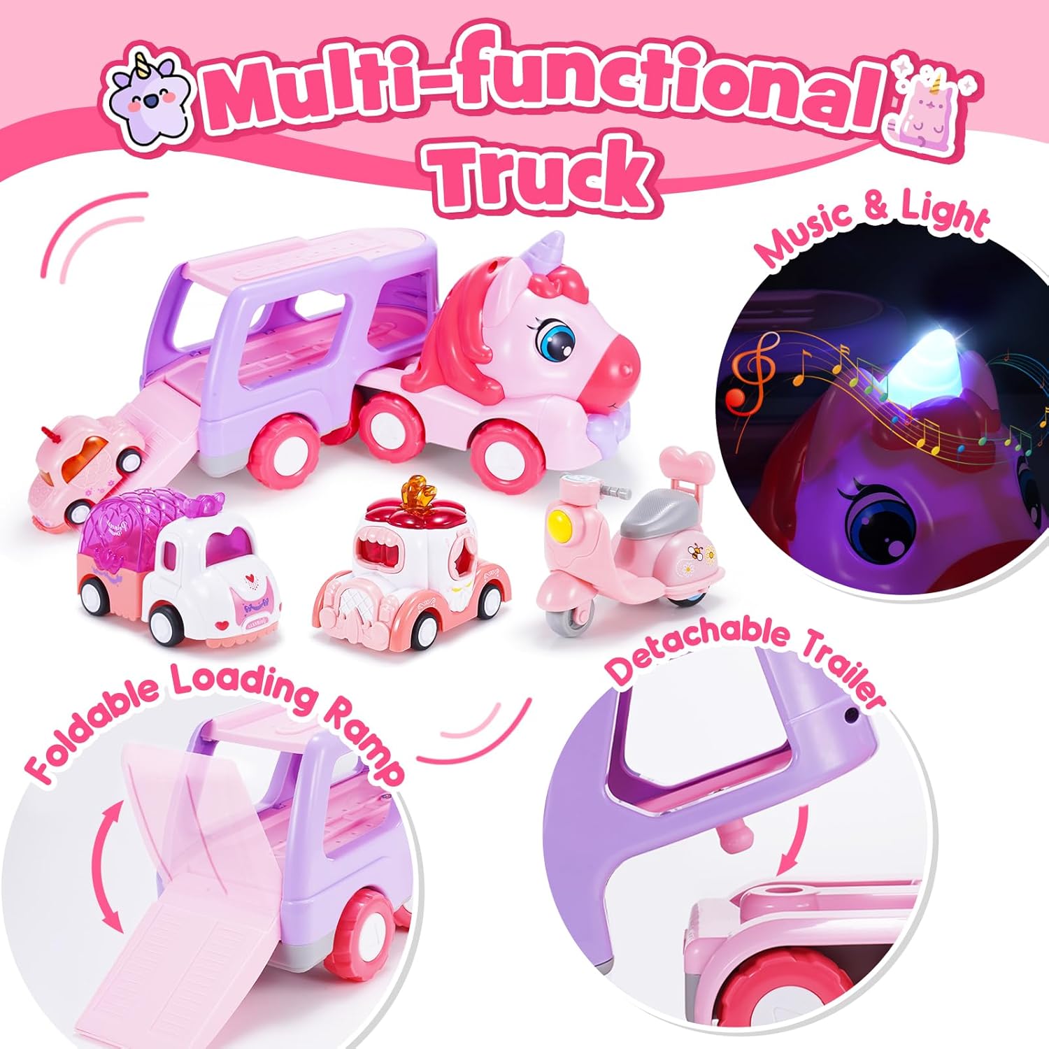 Thumbnail 2 de EUCOCO Camión unicornio 5 en 1 para niños