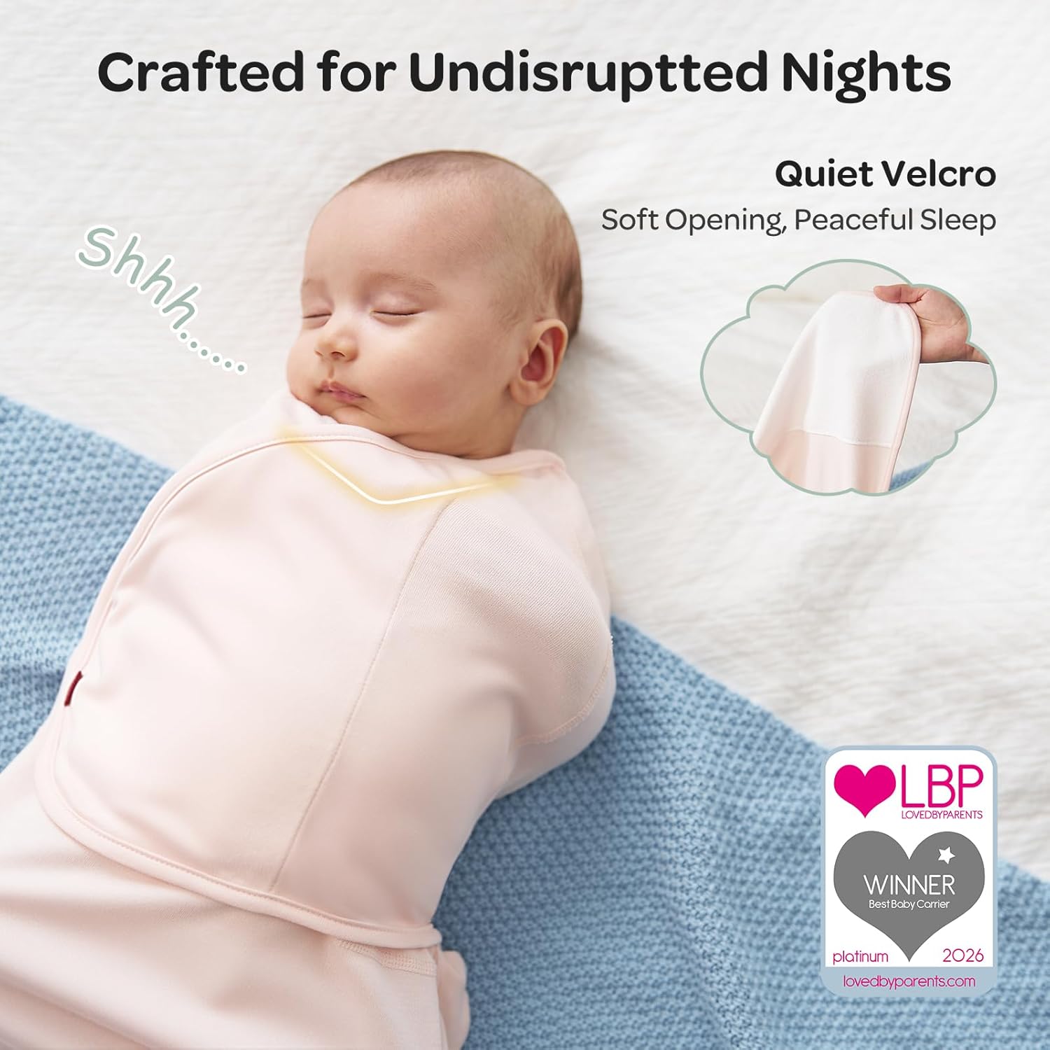 Thumbnail 2 de Momcozy Swaddles for Newborns (0–3 Months) Quiet Fastener Sleep Sack, Bloom, 2-Pack