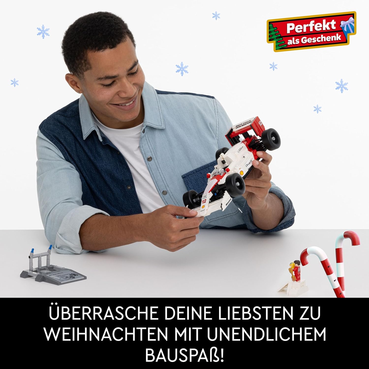 Thumbnail 1 de LEGO Icons McLaren MP4/4 & Ayrton Senna Modellauto Set 10330 – Detailreiche Bauidee für Erwachsene