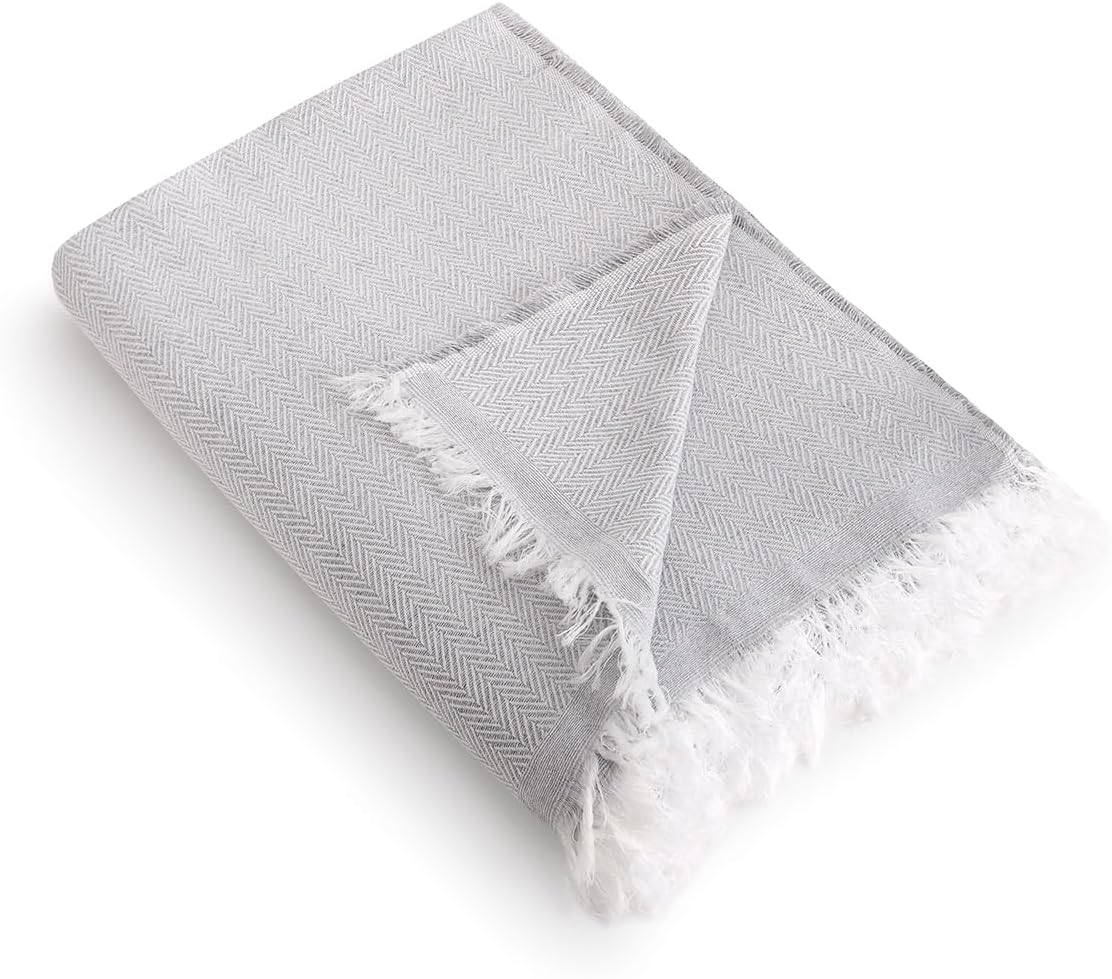 Thumbnail 3 de Textilhome Couverture Plaid 130x180 cm — Couvre-canapé multifonction | Couleur Perle