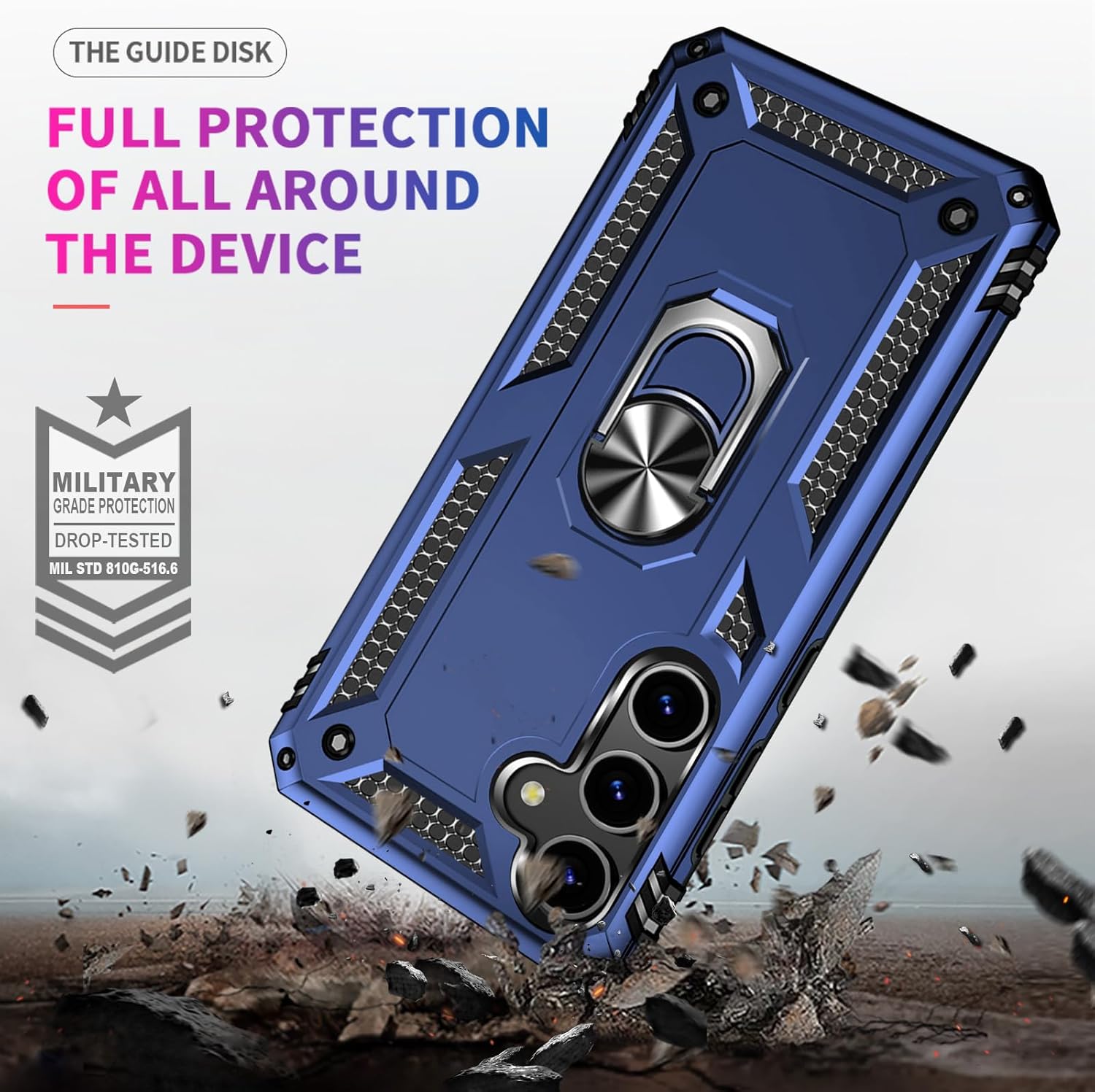 Thumbnail 2 de Aozuoton for Samsung Galaxy S24 case with screen protector and 360° rotatable kickstand