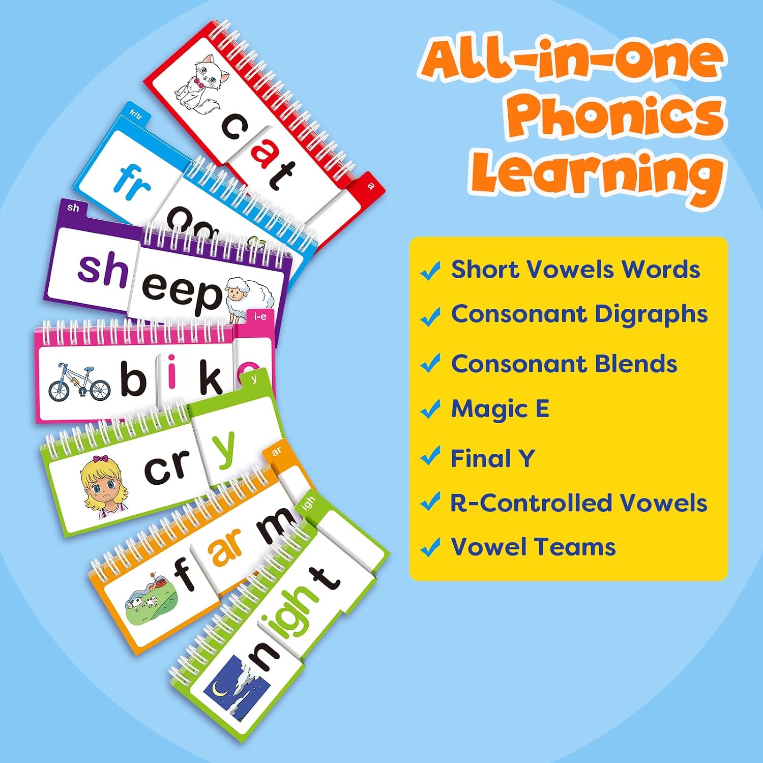 Detalle de Read and Rhyme Flip Books 40-pack phonics