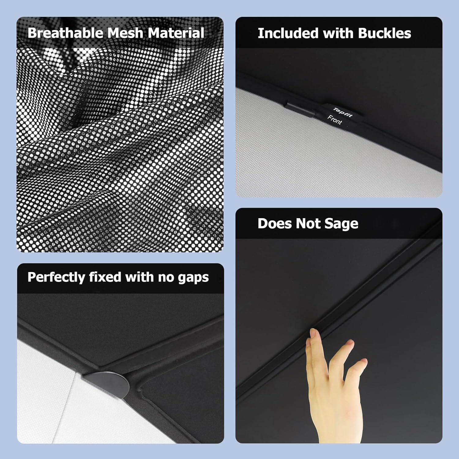 Thumbnail 6 de Tesla Model Y Sunshade Roof “Never Sag” Nano Ice-Crystal Coating Sunshade (Juniper 2025–2026)
