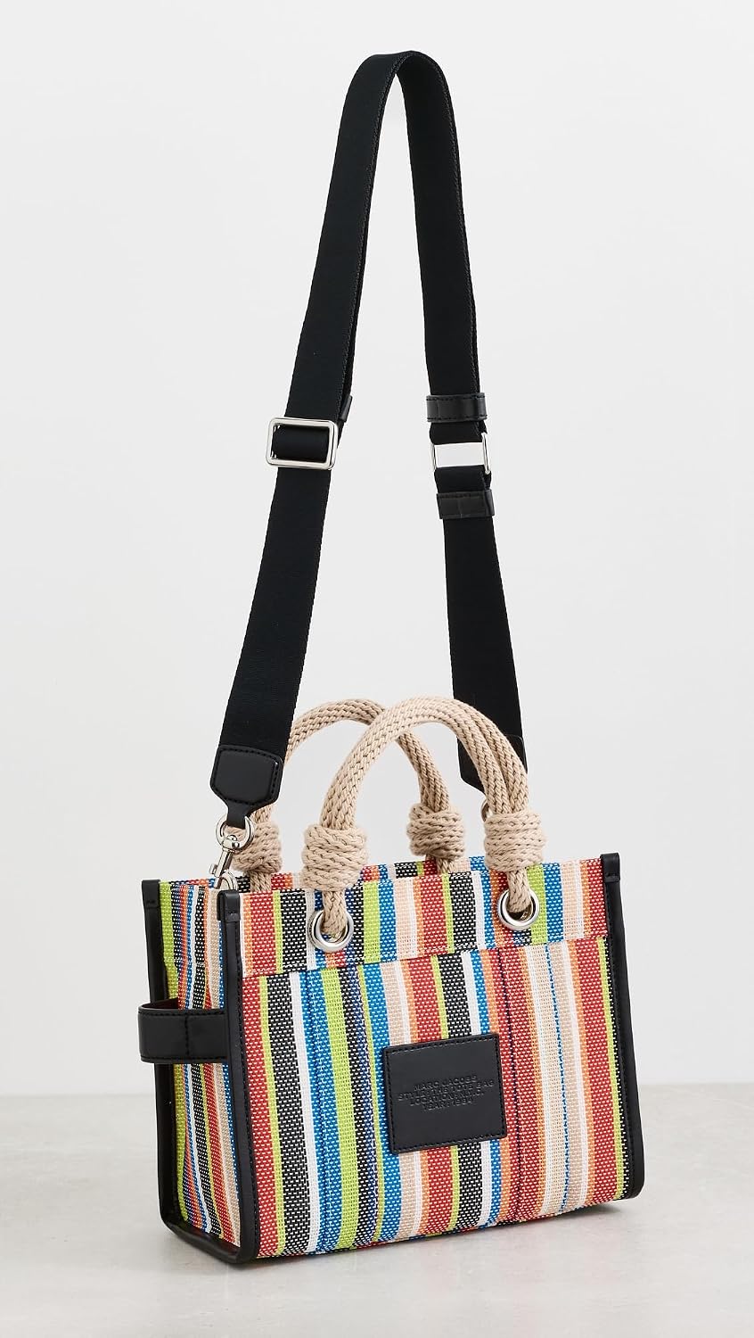 Detalle de Marc Jacobs The Small Tote Bag — petit cabas en maille rayée