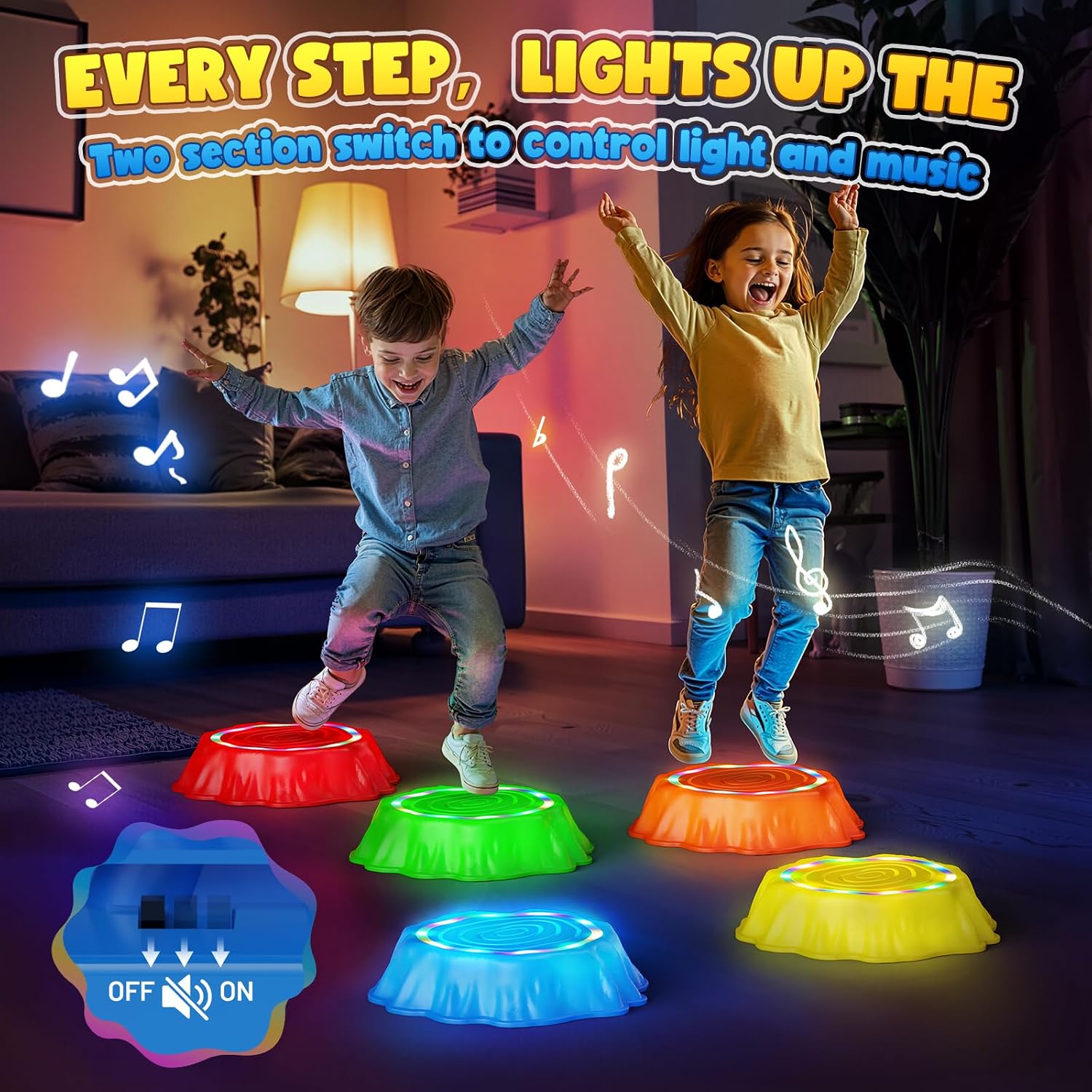 Thumbnail 1 de Flooyes Stepping Stones 6pcs for Toddlers 🧩