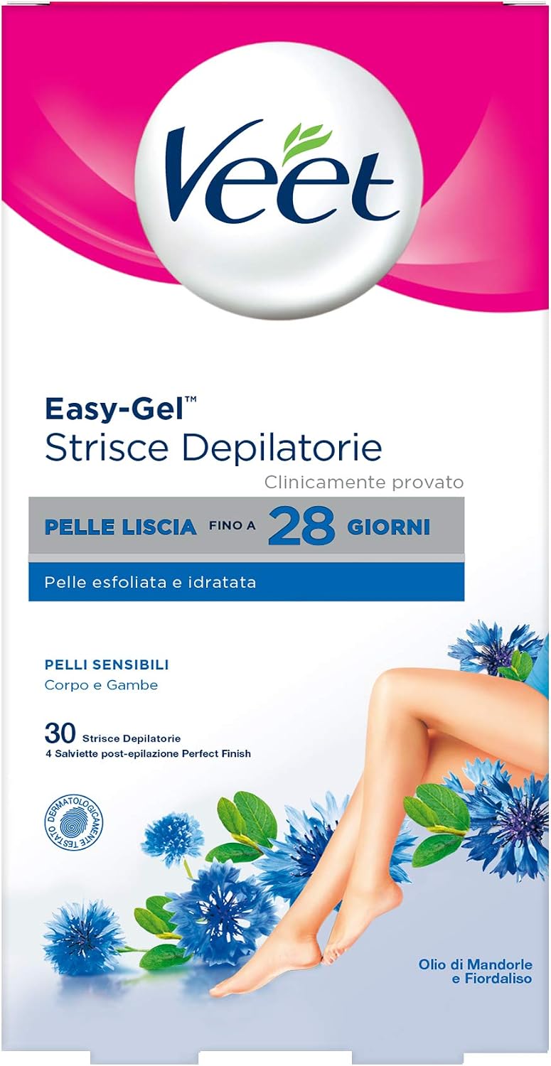 Detalle de Veet Expert Strisce Corpo e Gambe pelli sensibili 20 pezzi