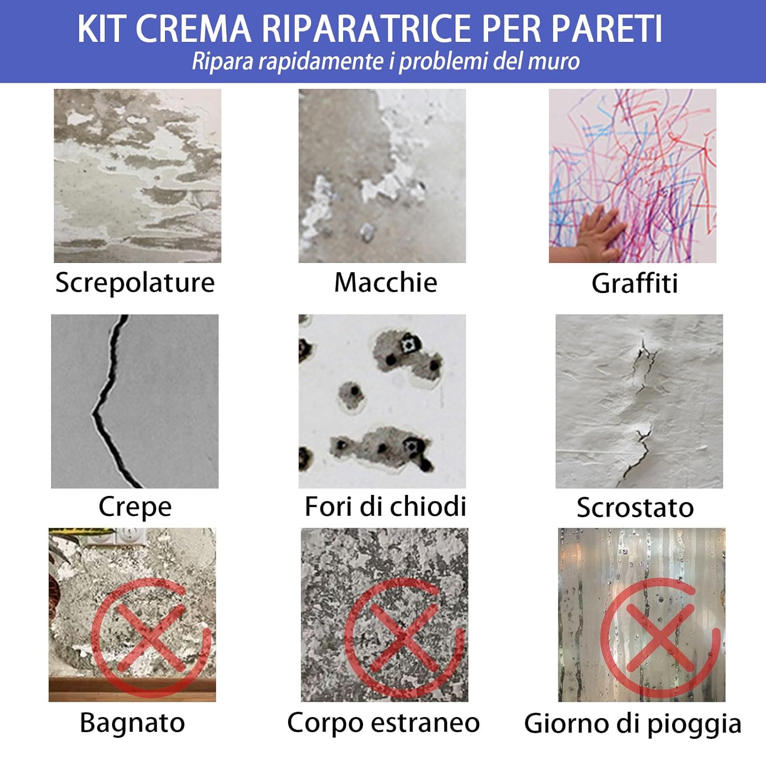 Thumbnail 3 de SEISSO 500g Stucco per muro riparazione pareti 🛠